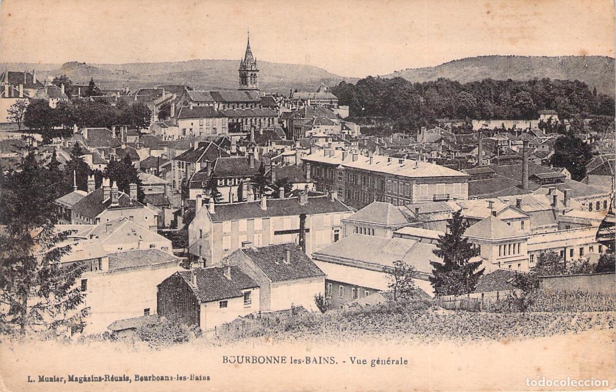 Postales: Postal de Bourbonne-les-Bains, Vista General de la Ciudad, Francia