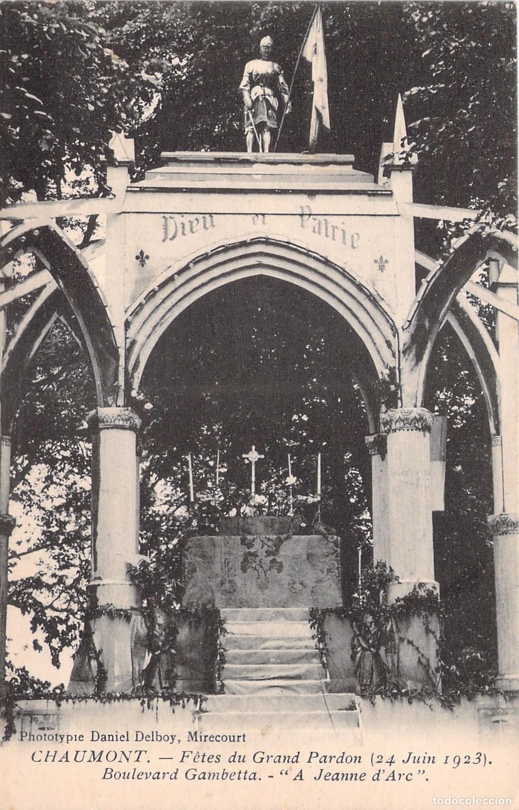 Postales: Postal Monumento a Juana de Arco en Chaumont Francia