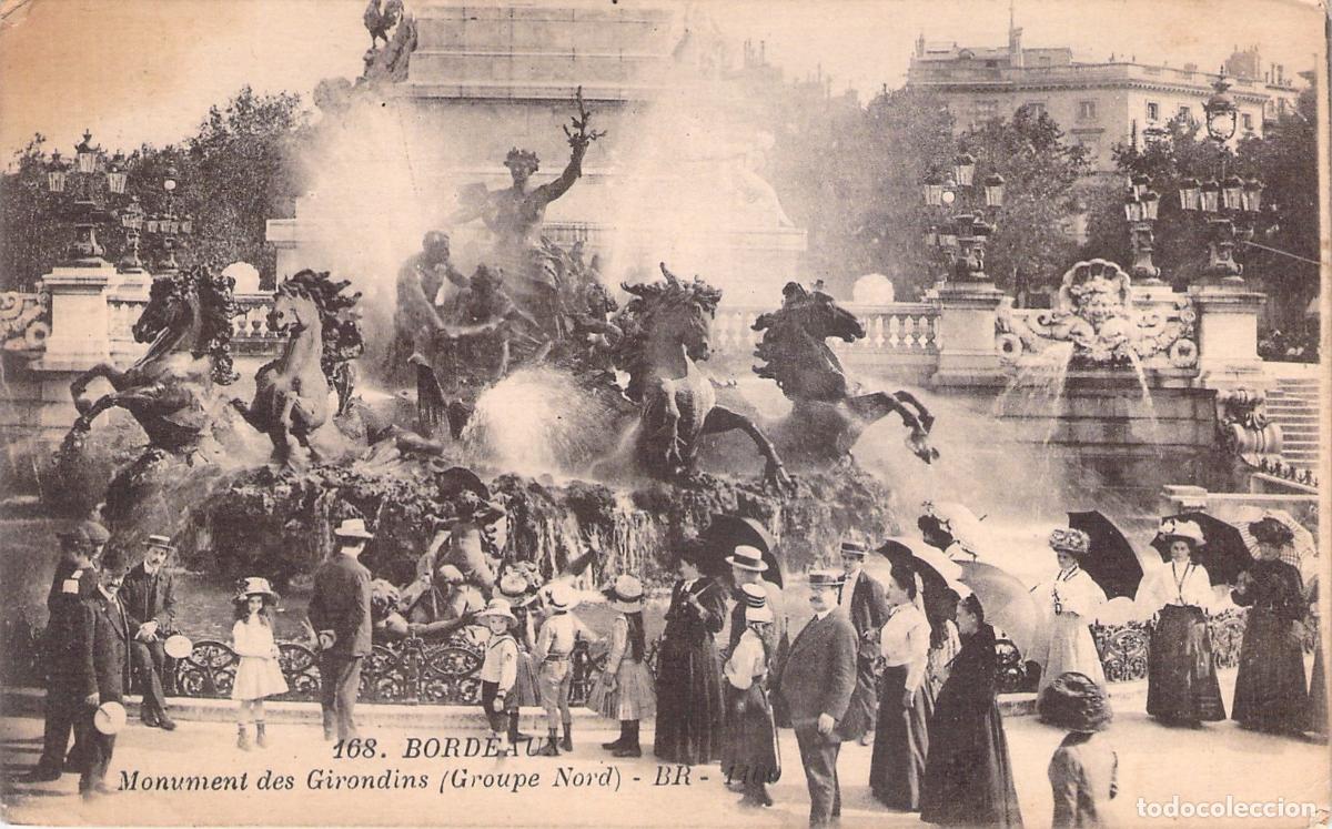 Postales: Postal Monumento de los Girondinos en Burdeos, Francia