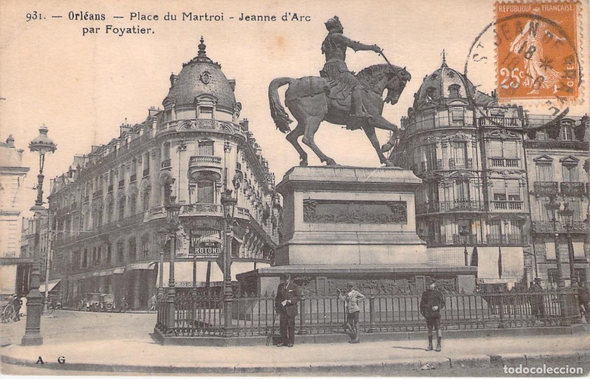 Postkarten: Postal de Orl&eacute;ans Plaza del Martroi Estatua de Juana de Arco