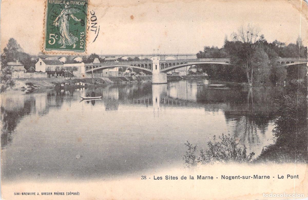 Postkarten: Postal de Nogent-sur-Marne y el Puente sobre el R&iacute;o Marne