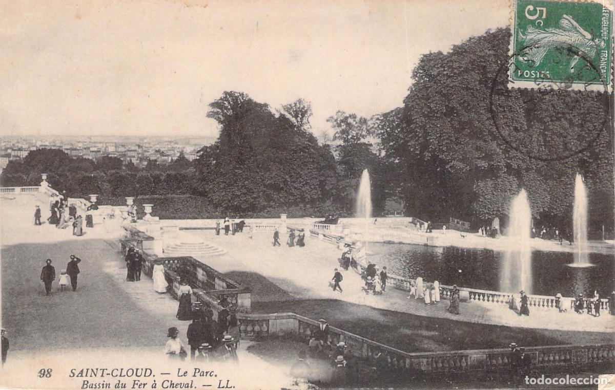 Postkarten: Postal de Saint-Cloud Francia, Estanque del Fer &agrave; Cheval en el Parque