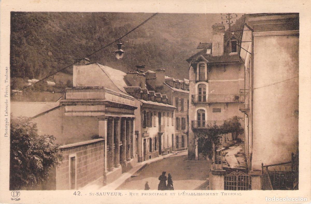 Postales: Postal de St-Sauveur, Rue Principale y Establecimiento Termal