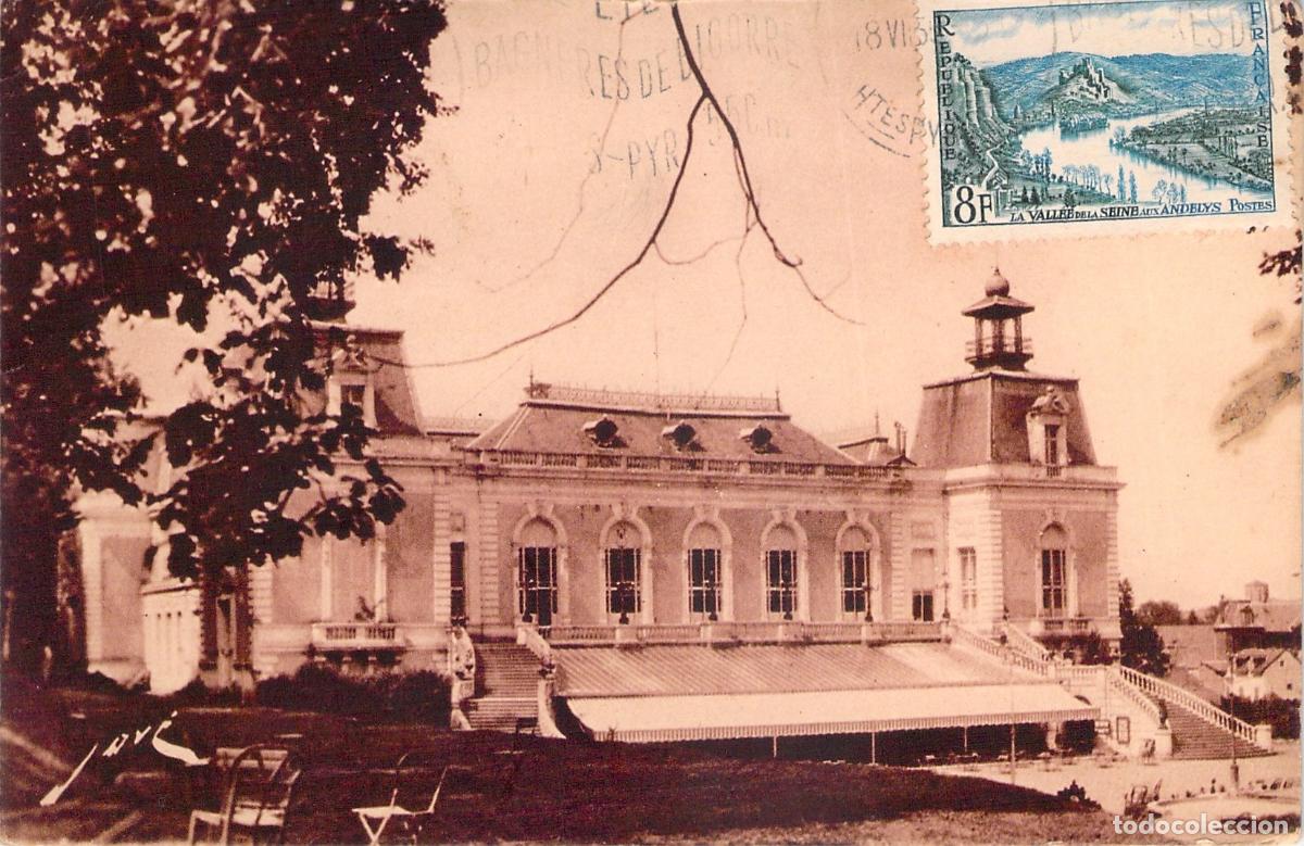 Postales: Postal del Casino de Bagn&egrave;res-de-Bigorre en Francia