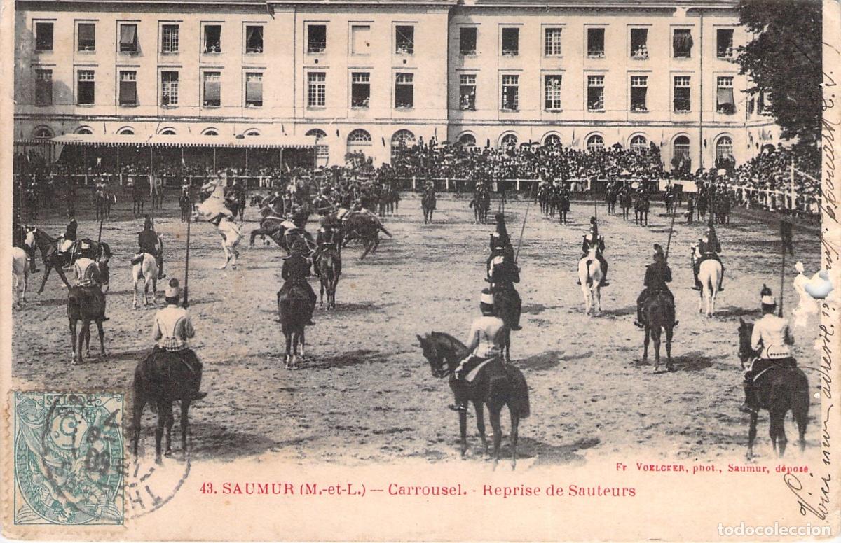 Postales: Postal de Saumur, Carrousel Militar y Reprise de Sauteurs