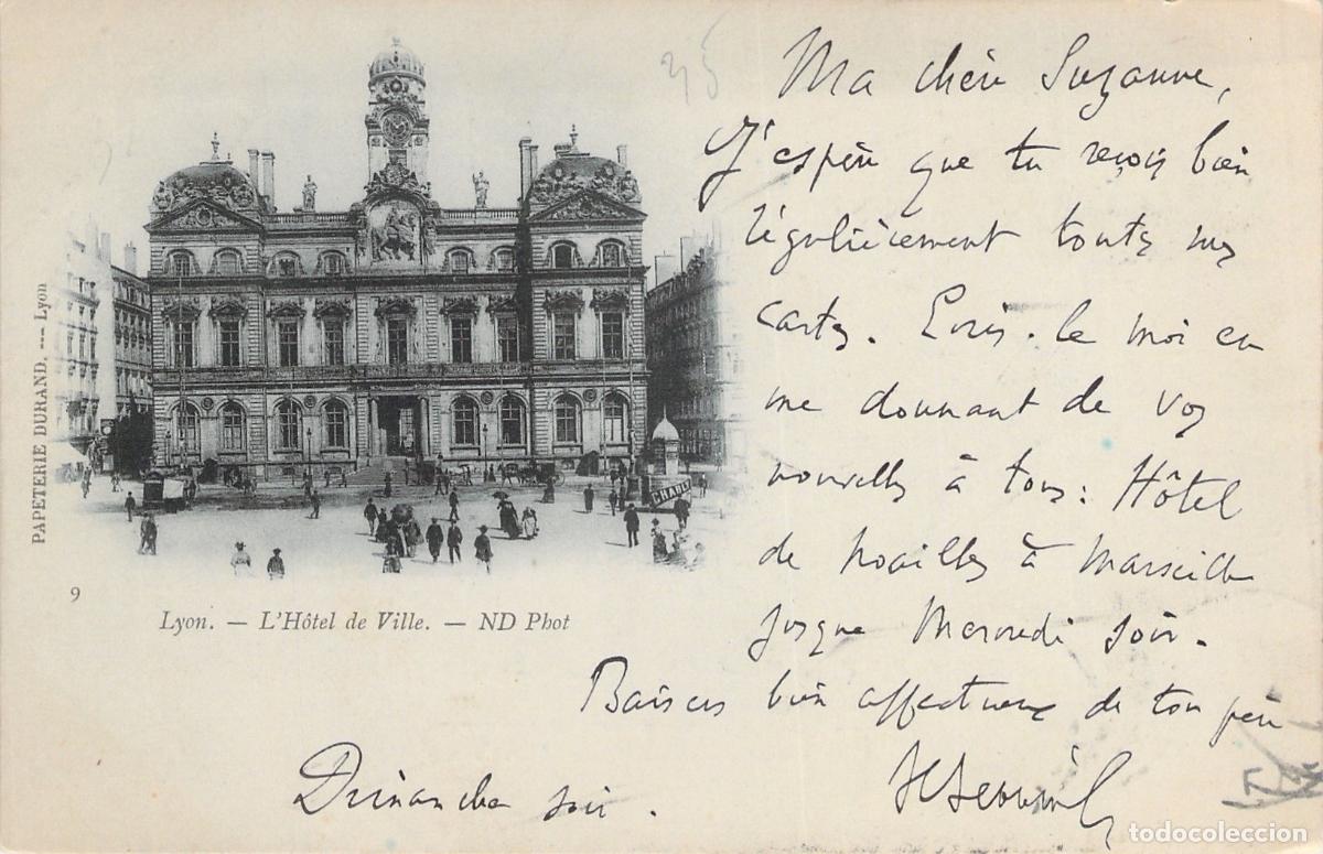 Postales: Postal del Ayuntamiento de Lyon, L'H&ocirc;tel de Ville, Francia
