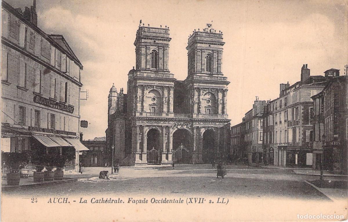 Postales: Postal de la Catedral de Auch, Fachada Occidental, Francia