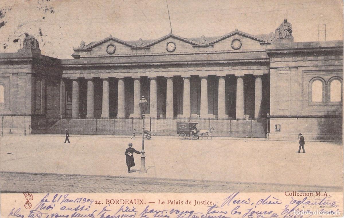 Postales: Postal Palacio de Justicia de Burdeos Francia