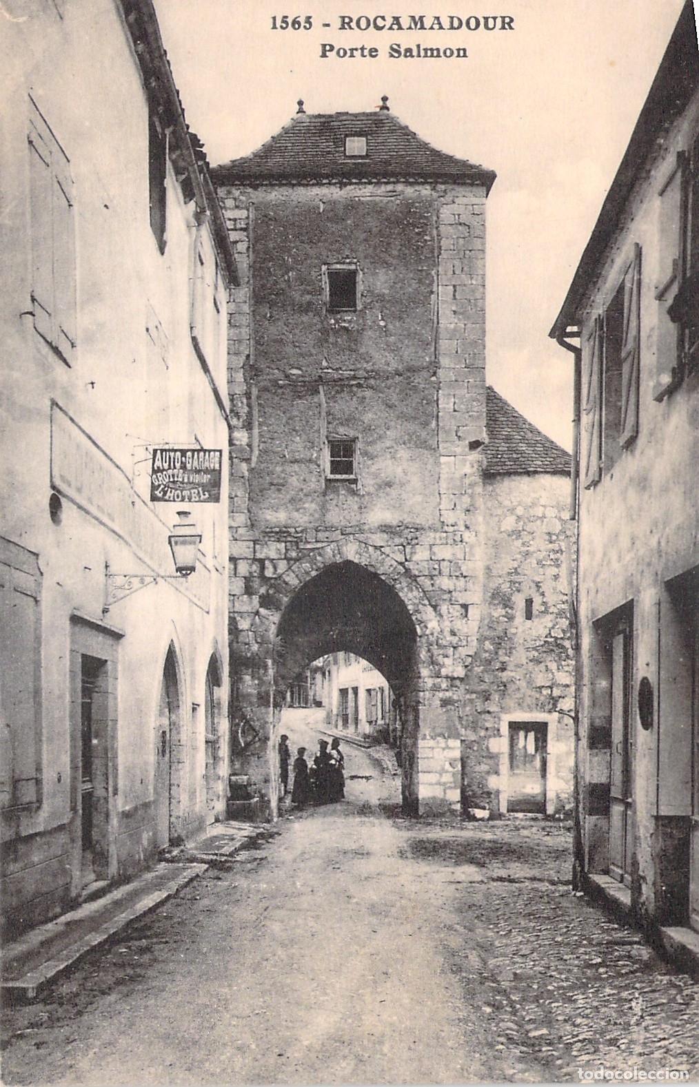 Postales: Postal de Rocamadour - Porte Salmon en Francia