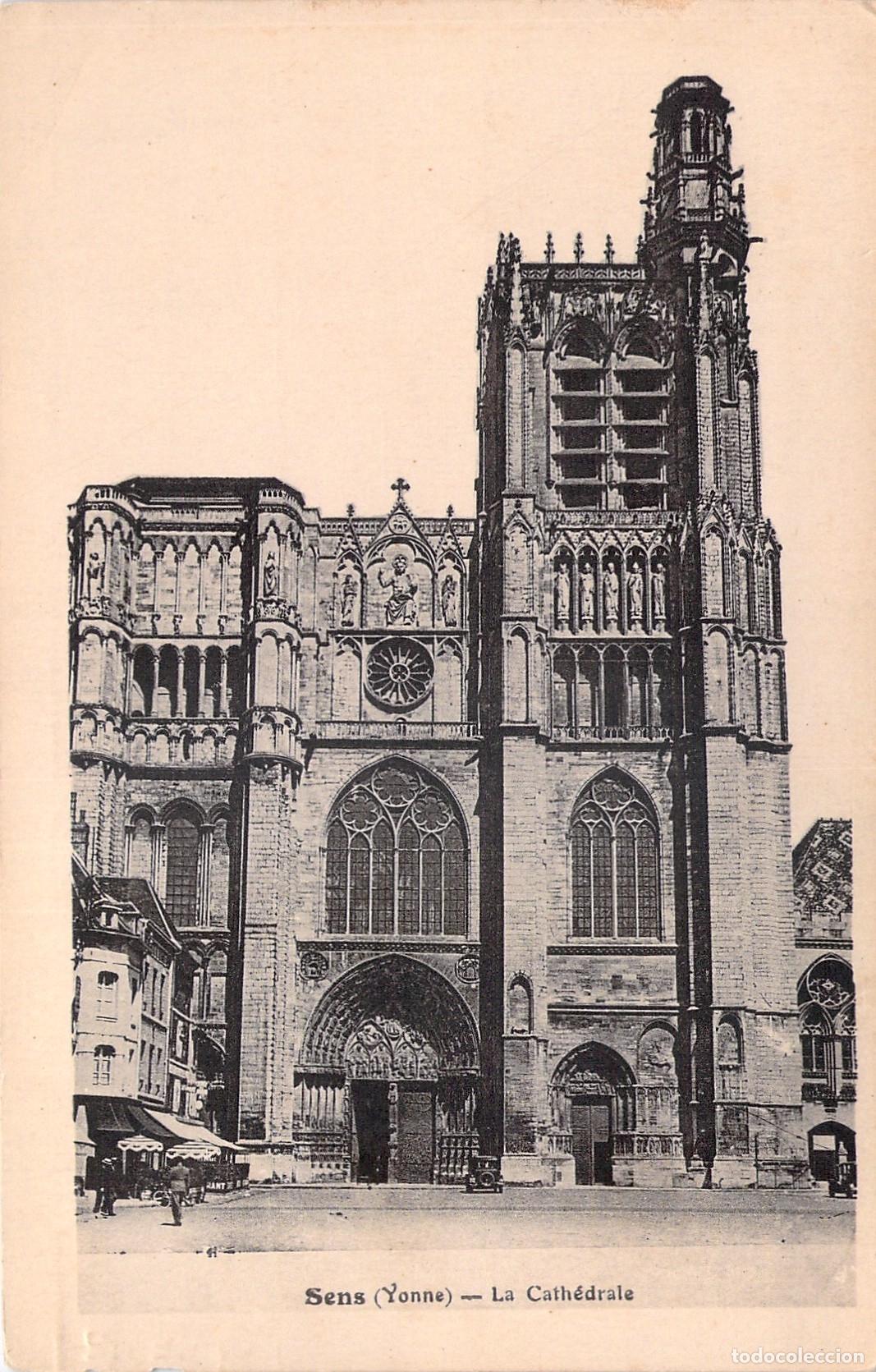Postales: Tarjeta Postal de la Catedral de Sens, Yonne, Francia
