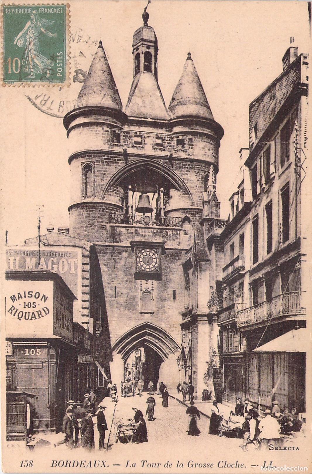 Postales: Postal Antigua de Burdeos: La Tour de la Grosse Cloche