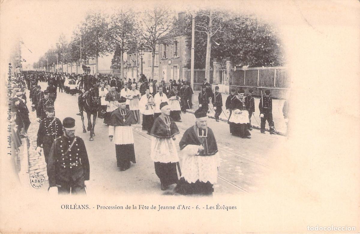 Postales: Postal Procesi&oacute;n de la Fiesta de Juana de Arco en Orleans, Los Obispos