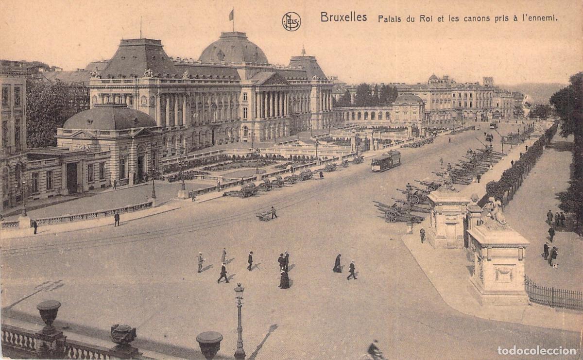 Postales: Tarjeta Postal Palacio Real de Bruselas y Ca&ntilde;ones