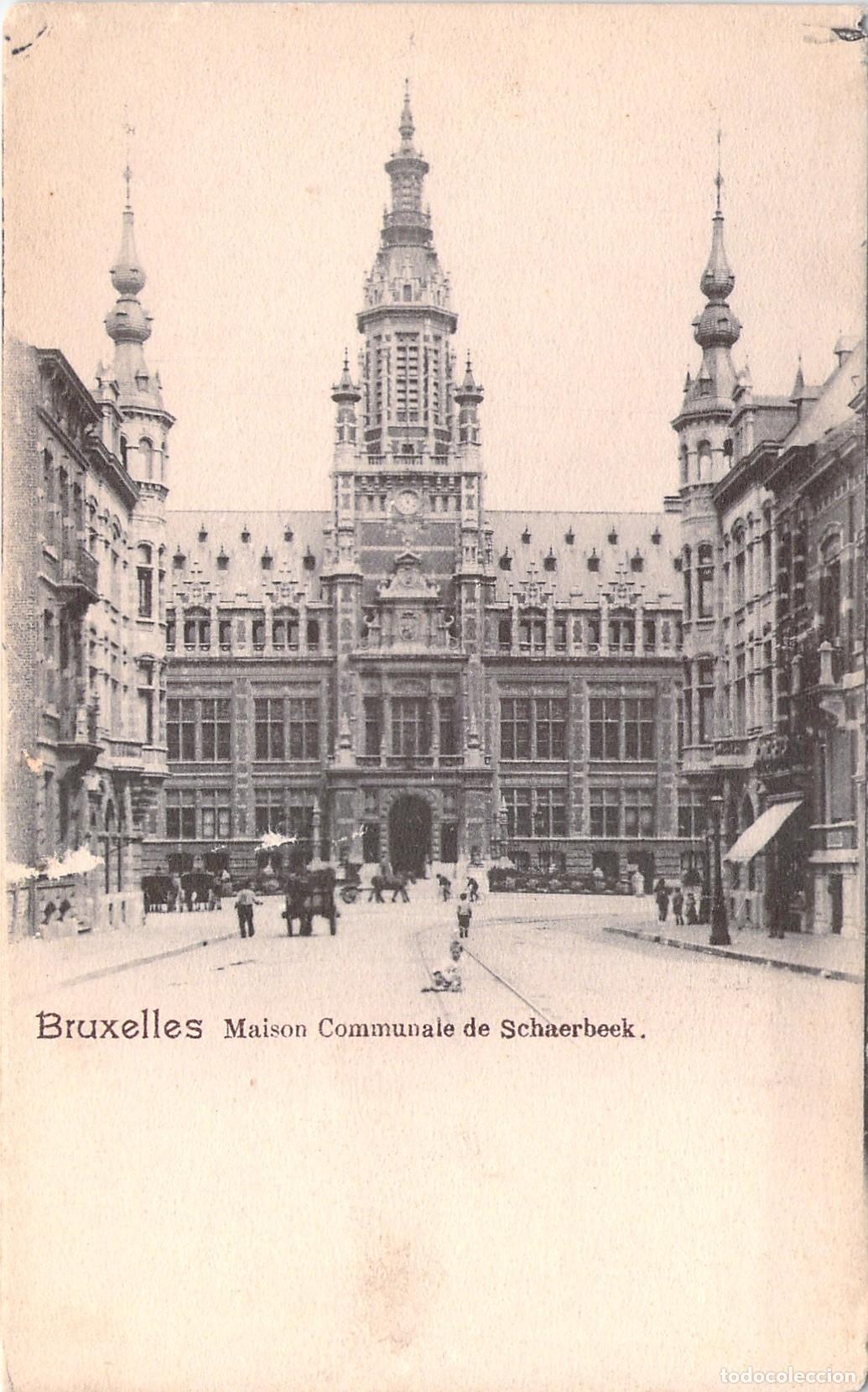 Postales: Postal de la Maison Communale de Schaerbeek, Bruselas, B&eacute;lgica