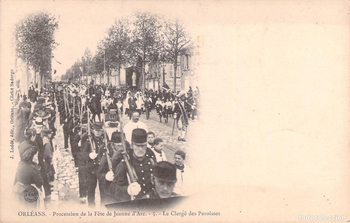 Postales: Postal de la Procesi&oacute;n de la Fiesta de Juana de Arco en Orleans