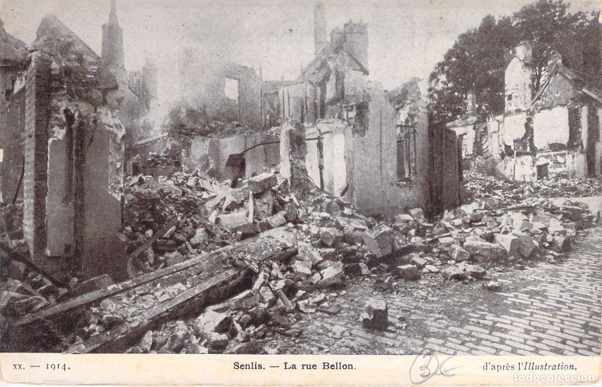 Postales: Postal de Senlis, Francia: Ruinas de la Rue Bellon