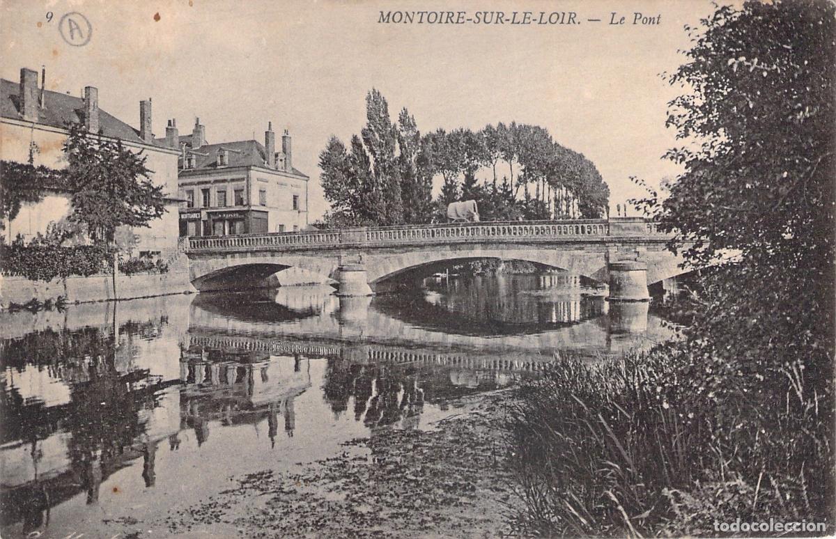 Postales: Postal de Montoire-sur-le-Loir y su hist&oacute;rico Puente sobre el R&iacute;o