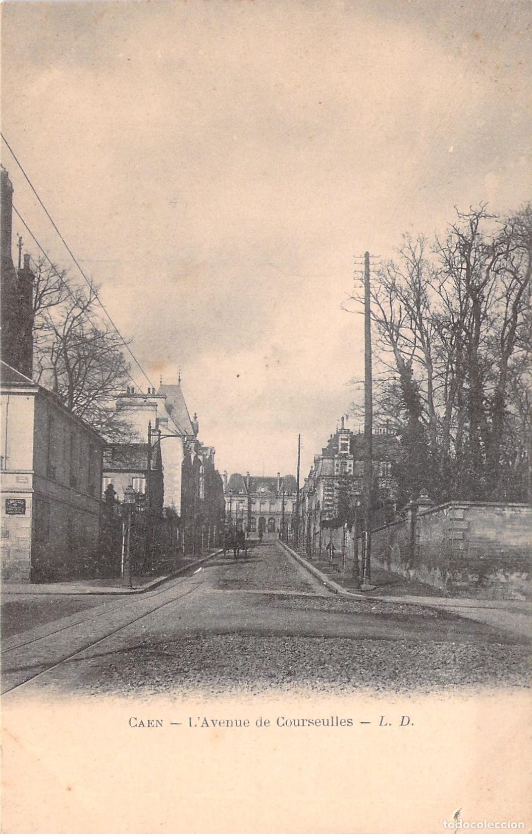 Postales: Postal de la Avenida de Courseulles en Caen, Francia