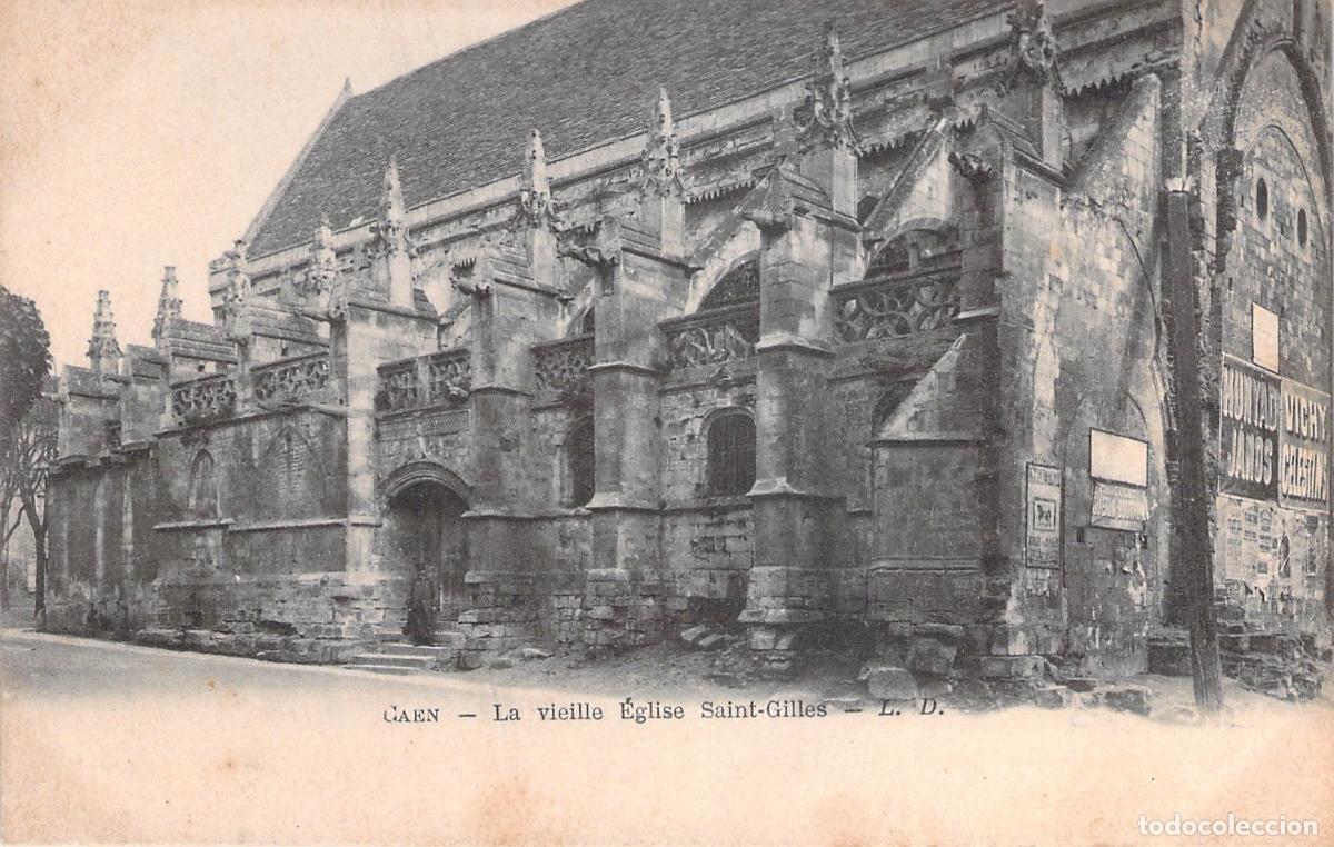 Postales: Postal de la Antigua Iglesia de Saint-Gilles en Caen