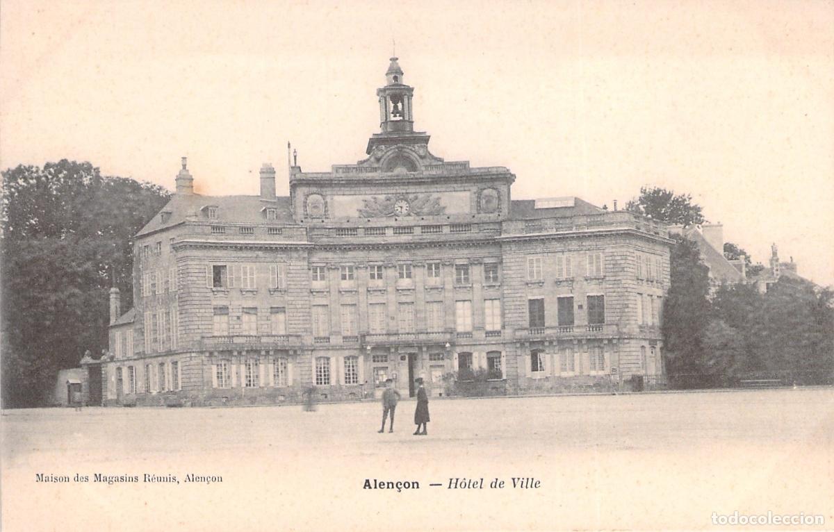 Postales: Postal de Alen&ccedil;on - H&ocirc;tel de Ville - Ayuntamiento, Francia