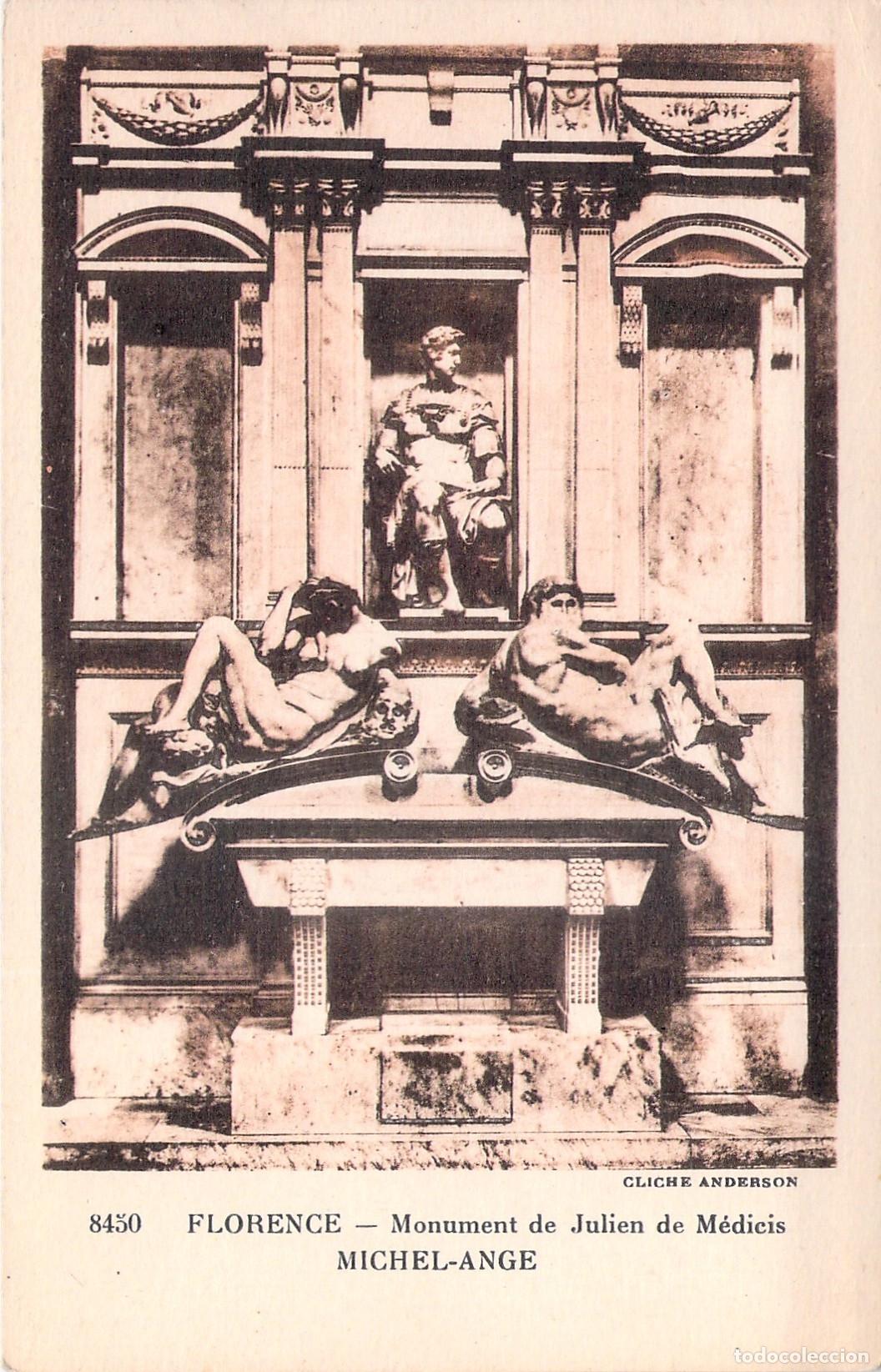 Postales: Postal Florencia Tumba de Juliano de M&eacute;dici de Miguel &Aacute;ngel
