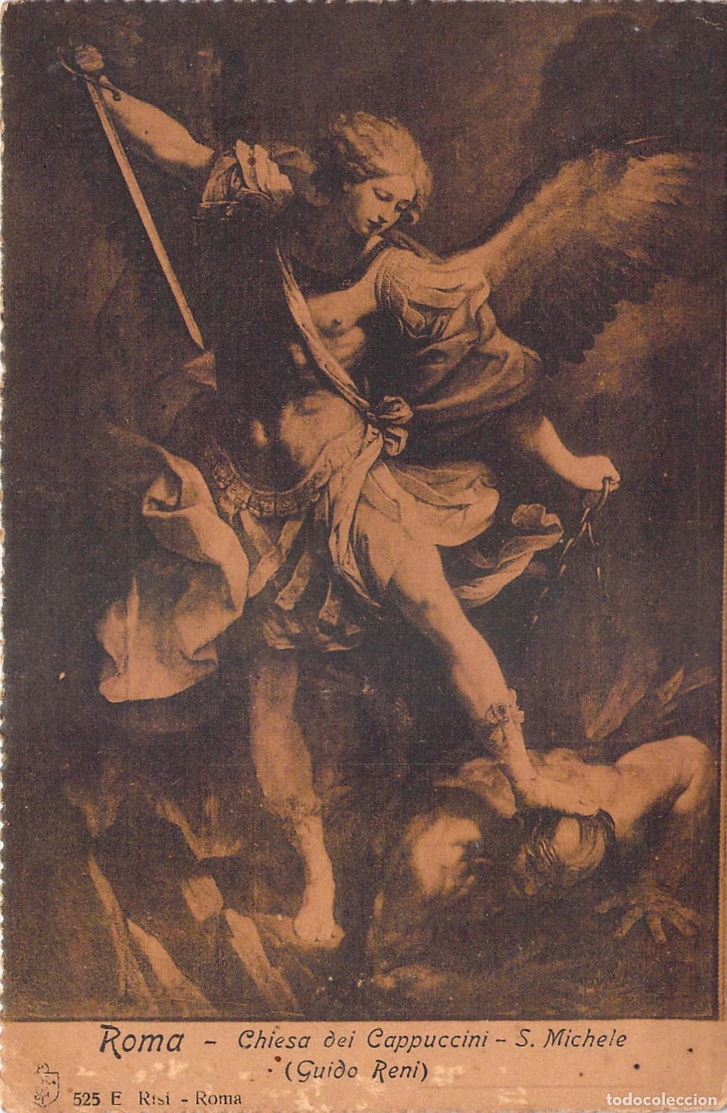 Postales: Postal Art&iacute;stica de San Miguel Arc&aacute;ngel por Guido Reni, Roma