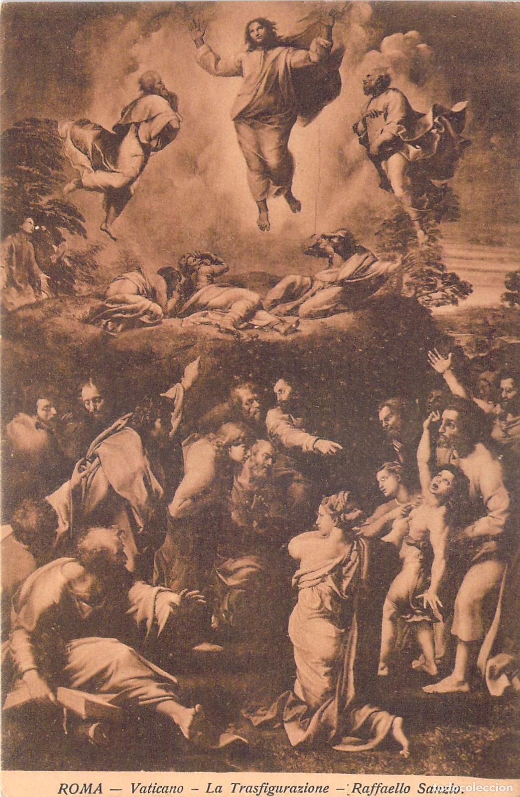 Postales: Postal de la Transfiguraci&oacute;n por Rafael Sanzio Vaticano Roma