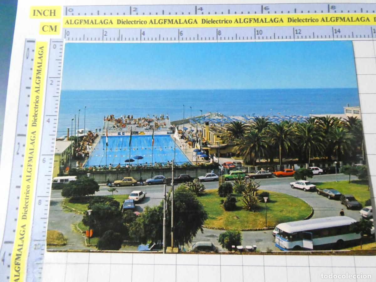 Postales: POSTAL DE ITALIA. CHIAVARI LA PISCINA DEL LIDO, AUTOB&Uacute;S. 3771