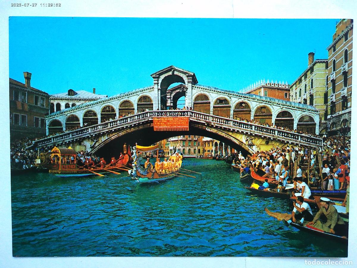 Postales: POSTAL DE VENECIA ( ITALIA ): REGATA HISTORICA POR EL GRAN CANAL . A&Ntilde;OS 60