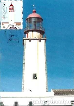 Postales: Portugal y M&aacute;xima, Faros de la costa portuguesa, Faro del cabo Berlenga, Lisboa 1997 (85)