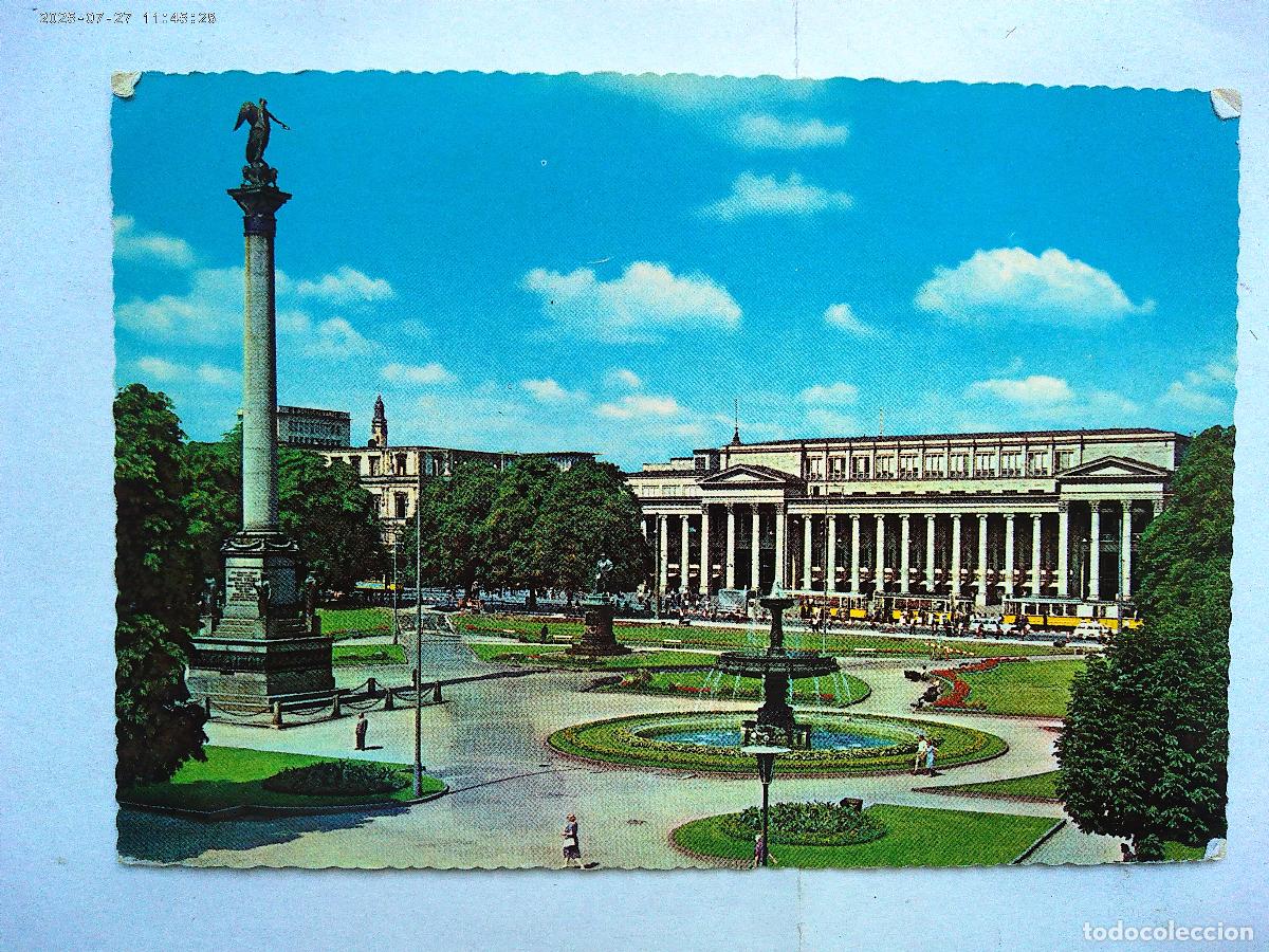 Postkarten: POSTAL DE STUTTGART ( ALEMANIA ): COLUMNA DE LA VICTORIA Y PALACIO REAL. A&Ntilde;OS 50