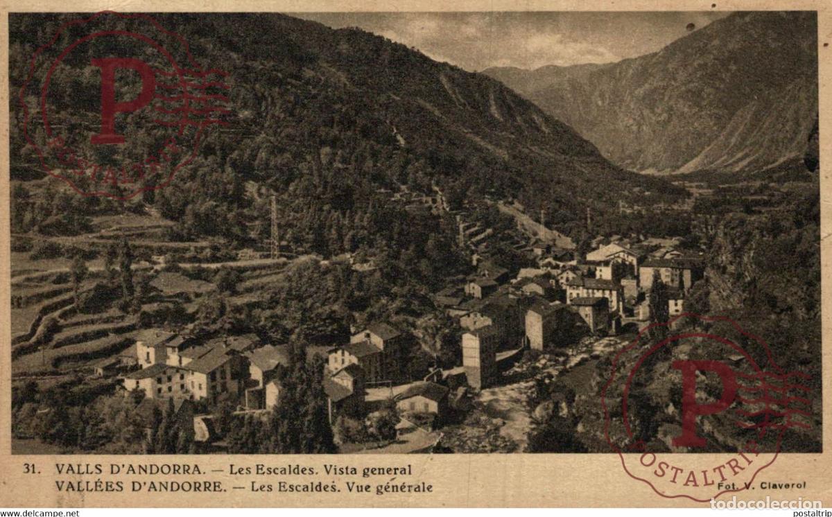 Postales: Valls dAndorra Les Escaldes Vista general Andorra
