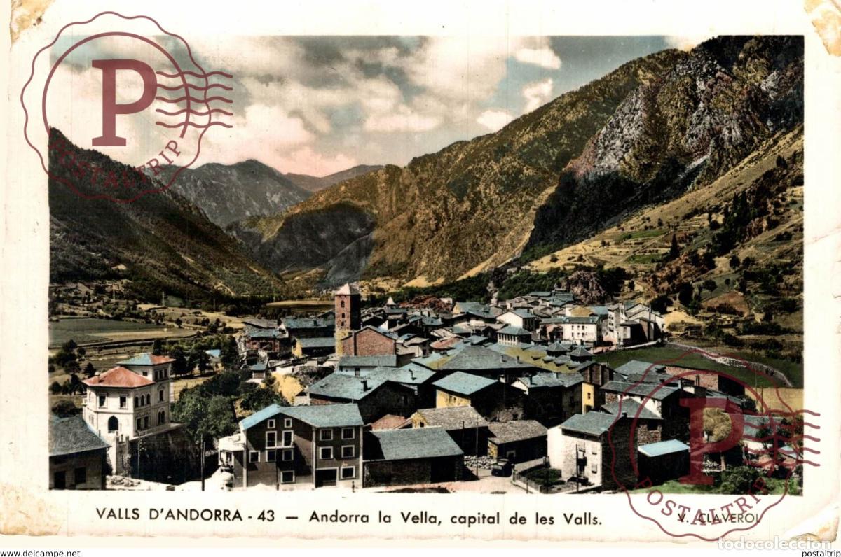 Postales: Valls DAndorra Andorra la Vella capital de les Valls Andorra