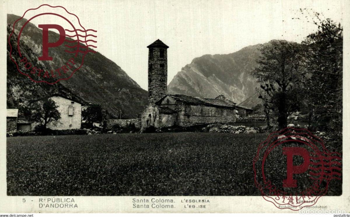 Postales: REPUBLICA DANDORRA. SANTA COLOMA. IGLESIA.