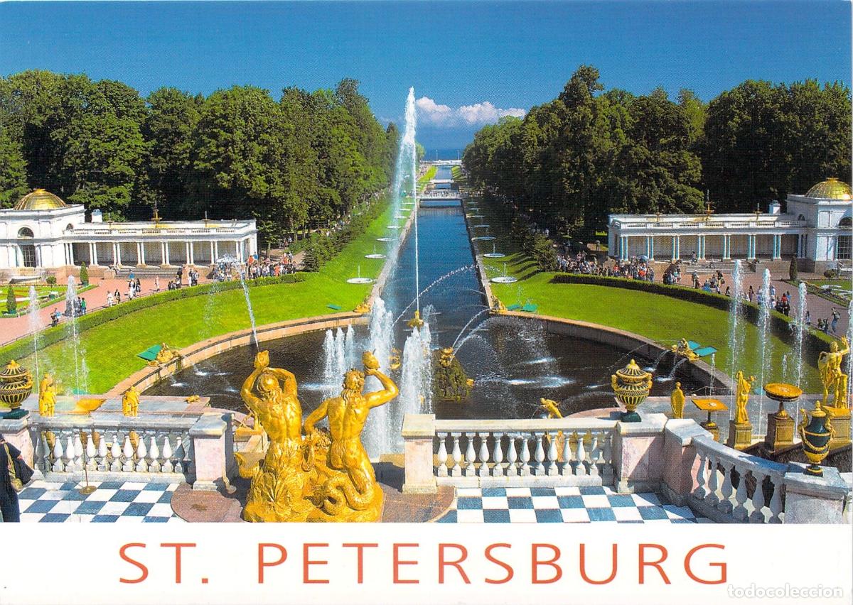 Postales: Postal San Petersburgo Gran Cascada del Palacio Peterhof