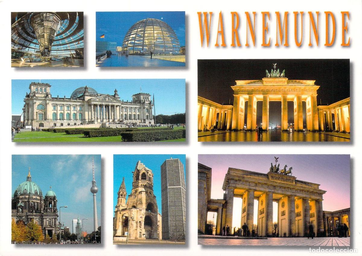 Postales: Postal Multi-vista de Berl&iacute;n con Monumentos de Warnem&uuml;nde