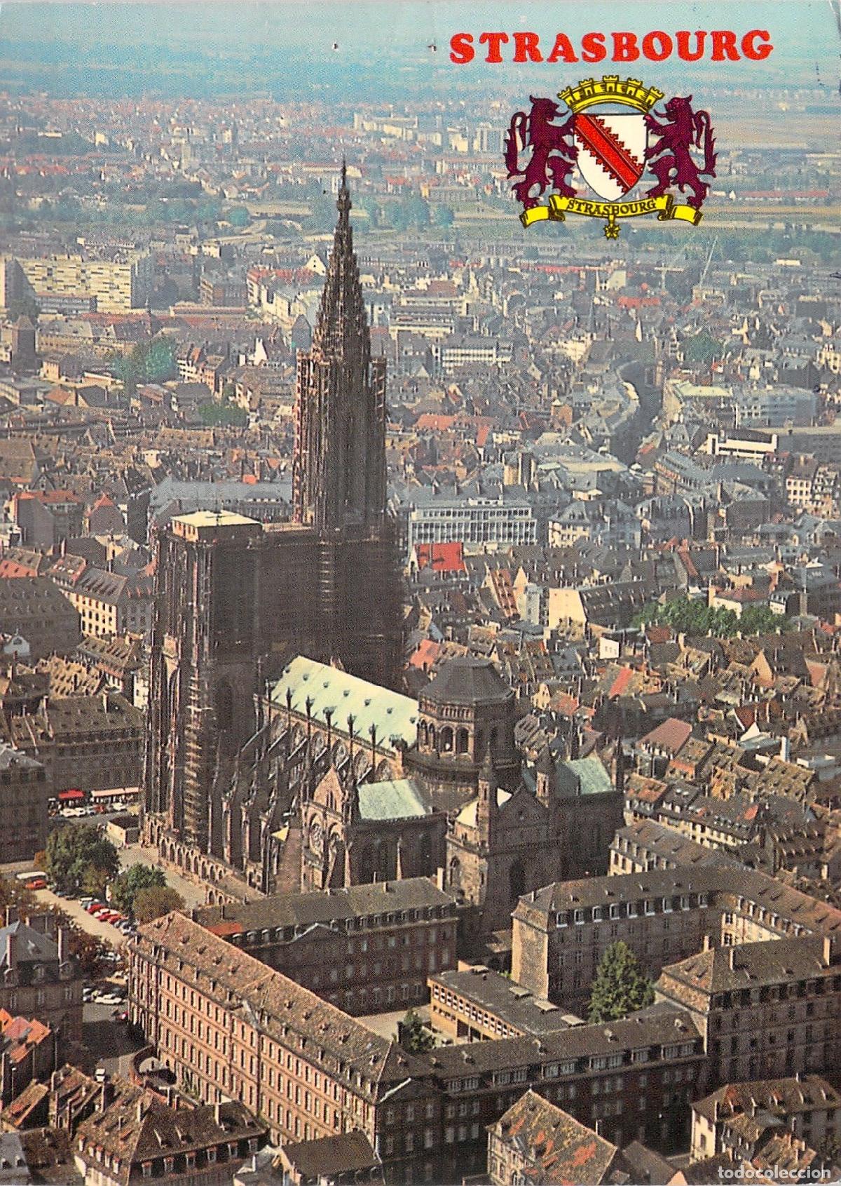 Postales: Postal de Estrasburgo con Vista A&eacute;rea de la Catedral y Ciudad