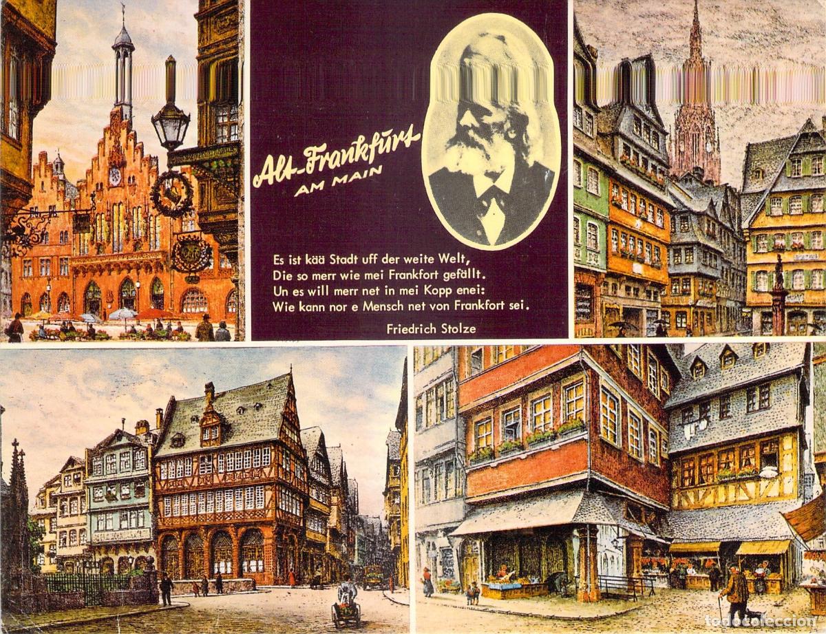 Postales: Postal Multivista de Alt-Frankfurt am Main Alemania