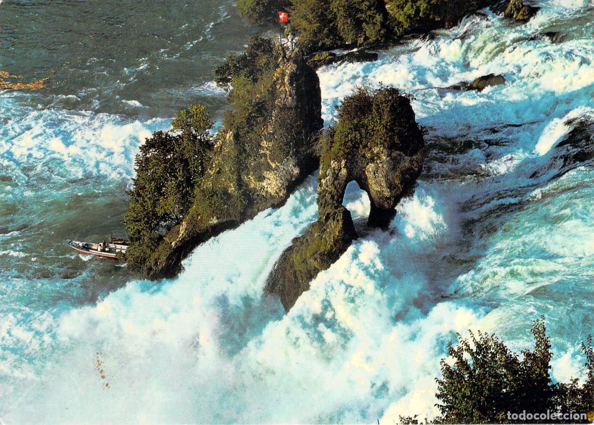 Postales: Postal de las Cataratas del Rin, Suiza - Vista de Rheinfall