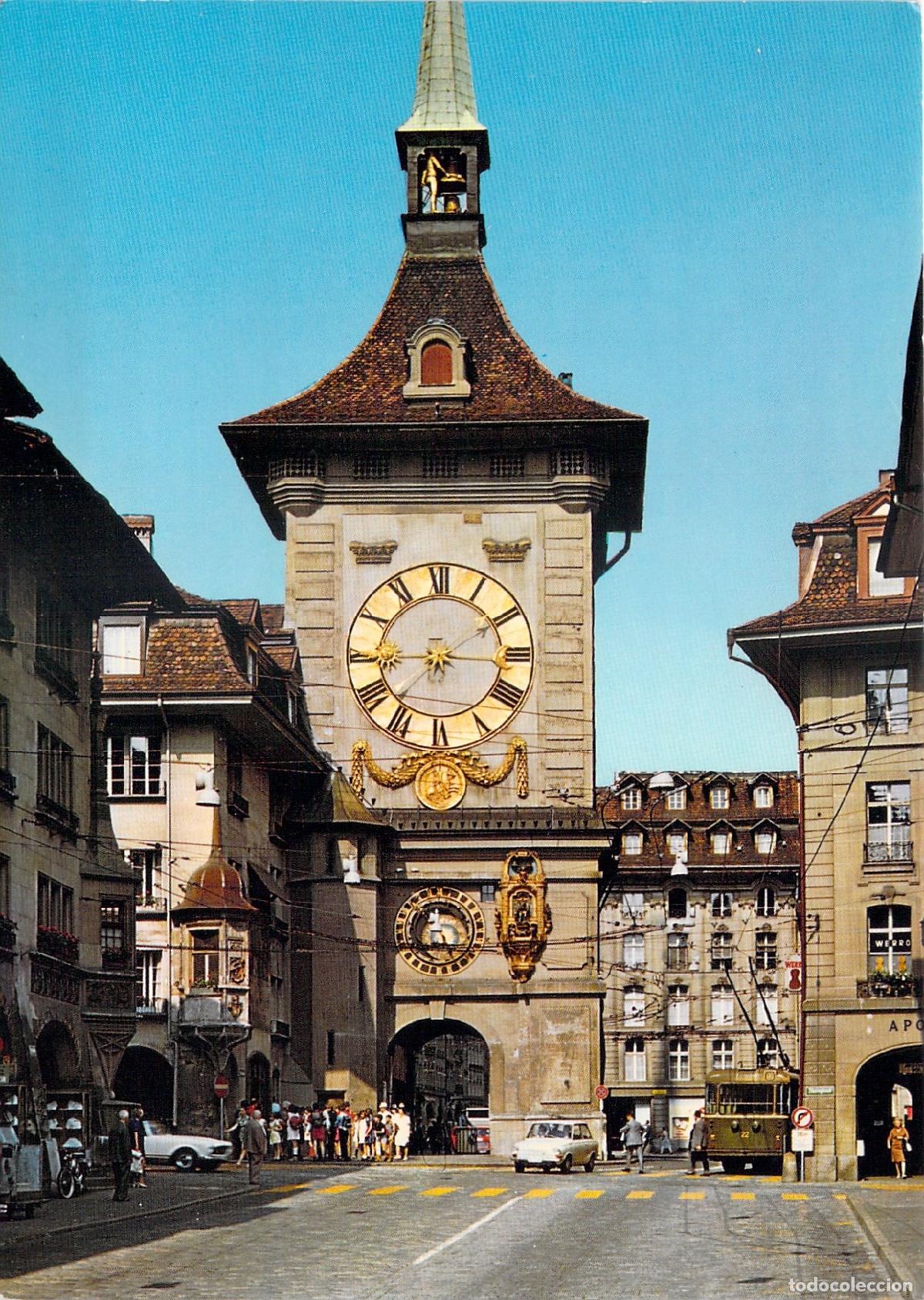 Postales: Postal de la Torre del Reloj Zeitglockenturm en Berna, Suiza