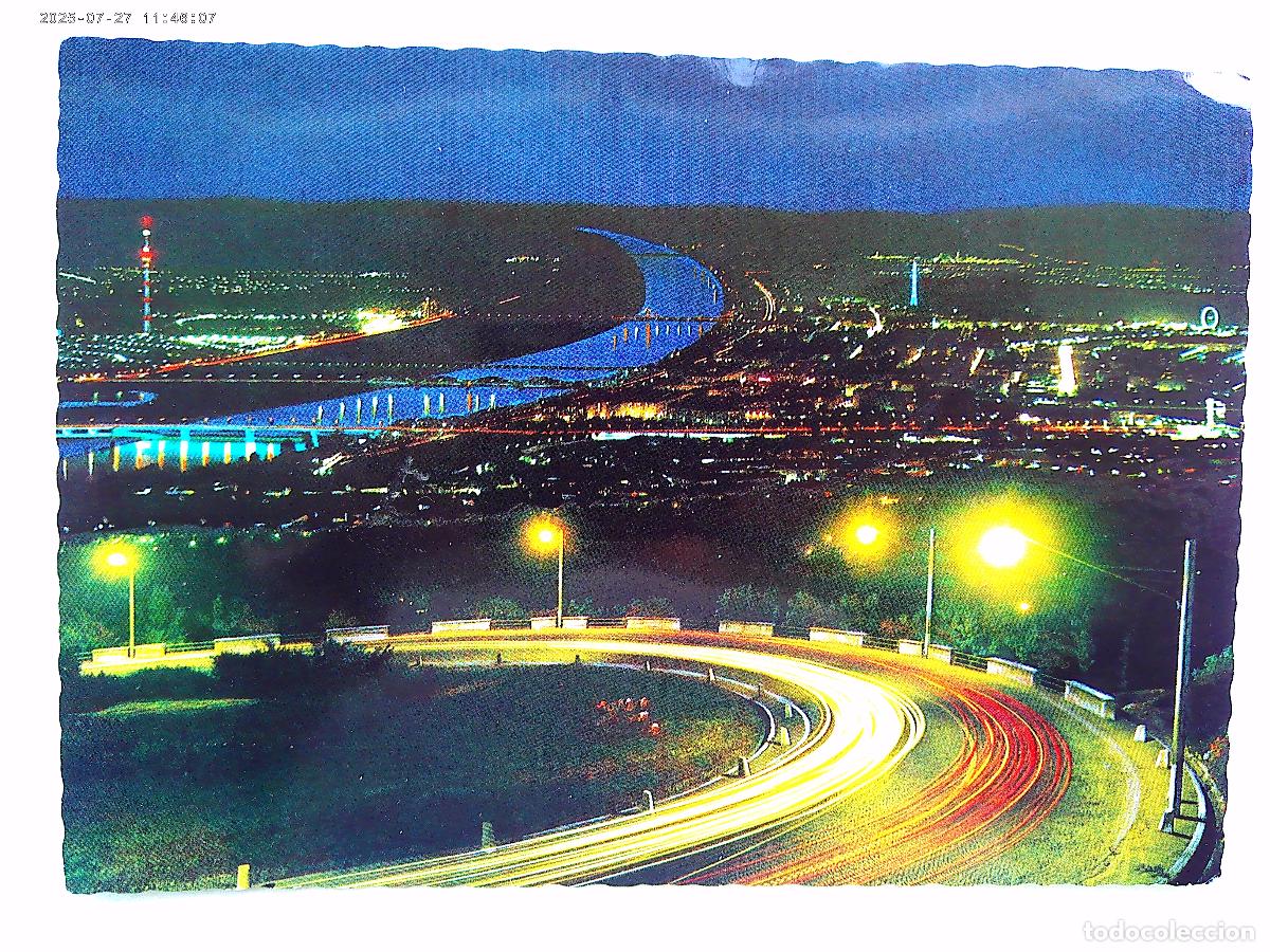 Cartoline: POSTAL DE VIENA ( AUSTRIA ): CALLE HOHEM DE NOCHE . A&Ntilde;OS 60