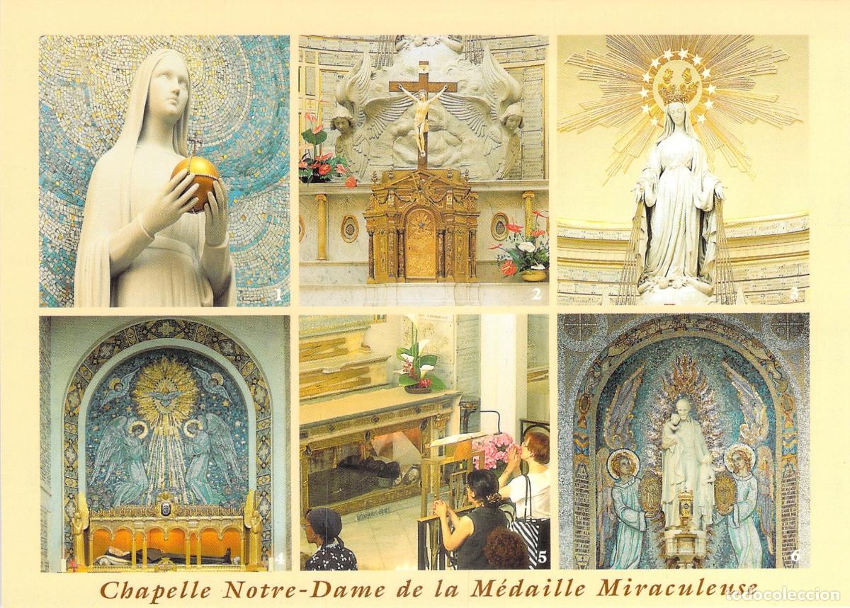 Postales: Postal Chapelle Notre-Dame de la M&eacute;daille Miraculeuse, Par&iacute;s, Francia