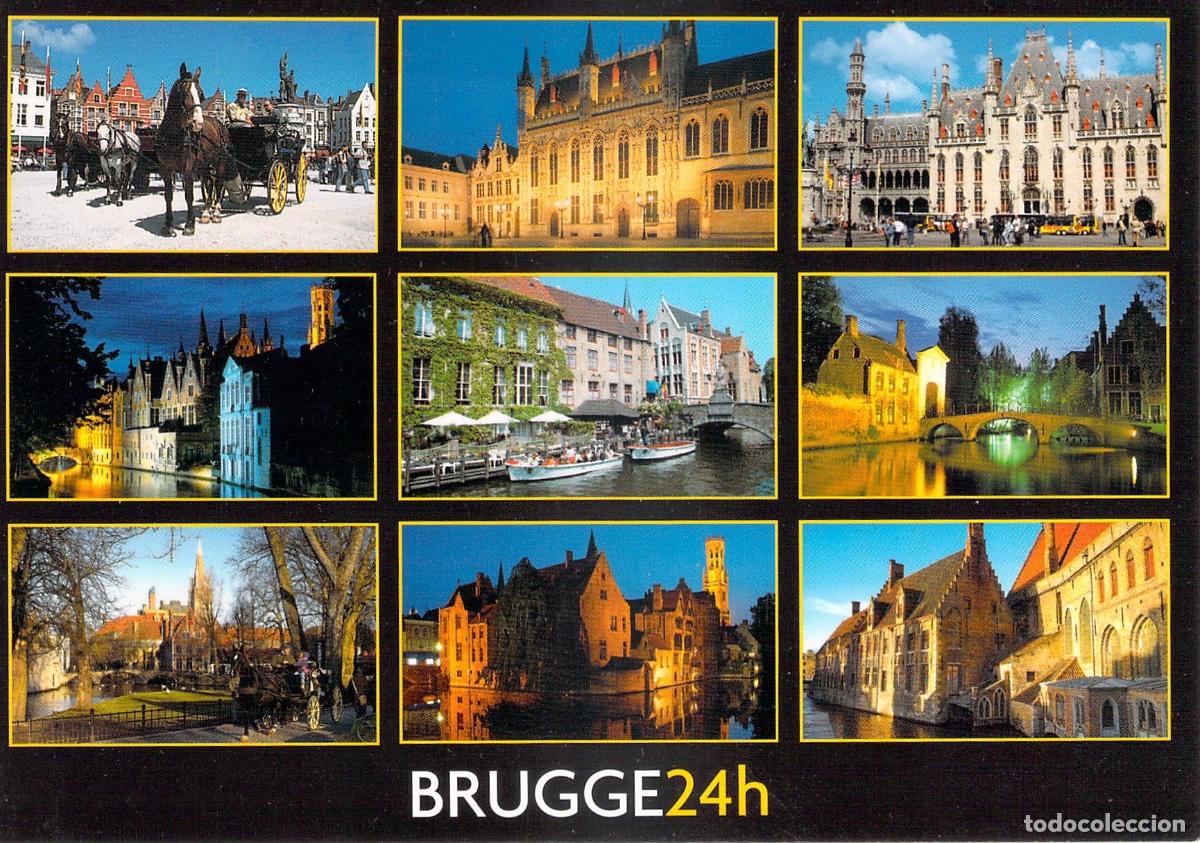 Postales: Postal Tur&iacute;stica de Brujas B&eacute;lgica Brugge 24h