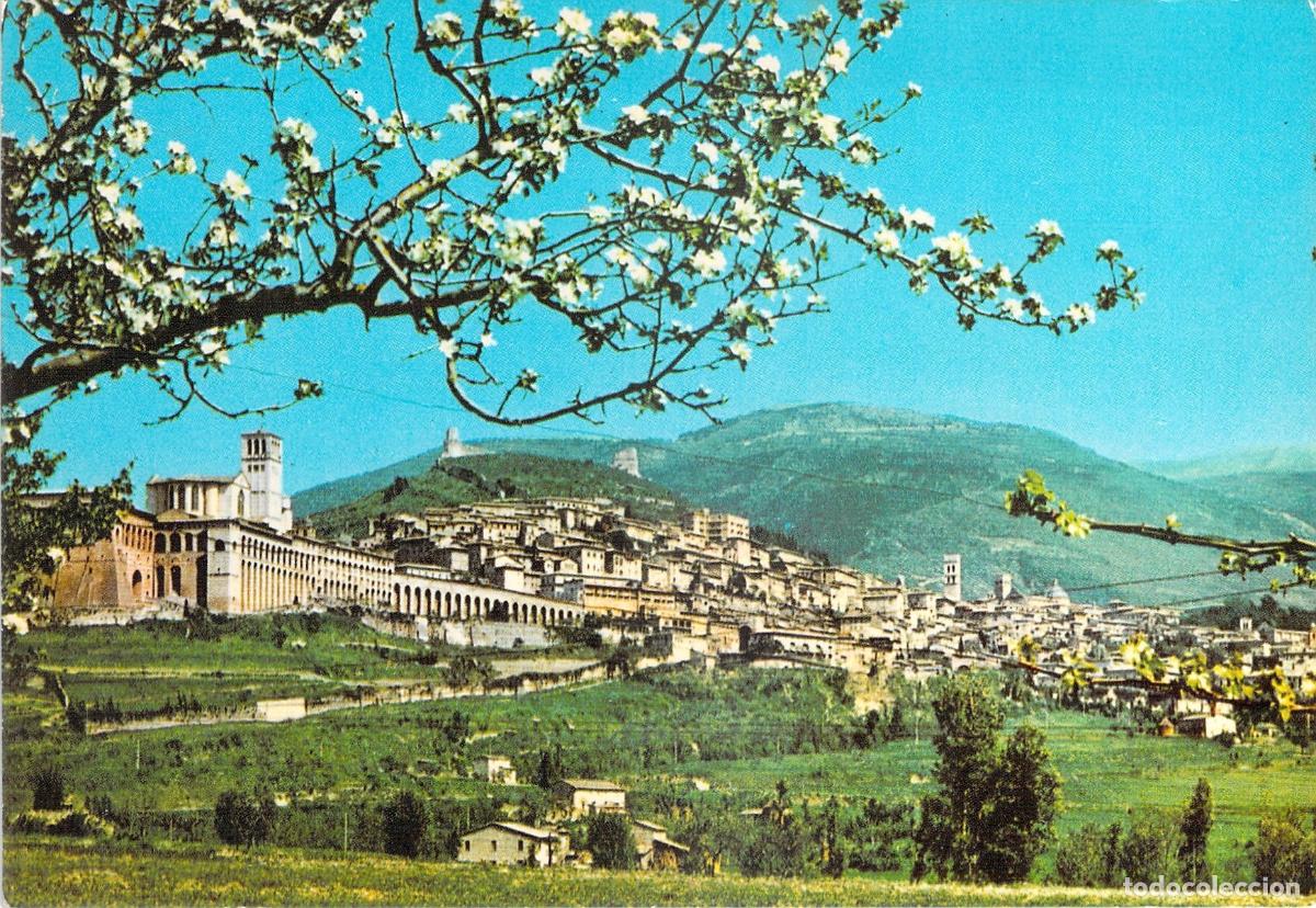 Postales: Postal Panorama General de As&iacute;s Italia con la Bas&iacute;lica de San Francisco