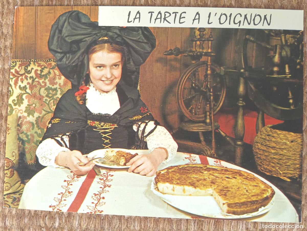Postales: FRANCIA - RECETA DE LA TARTE A L'OIGNON