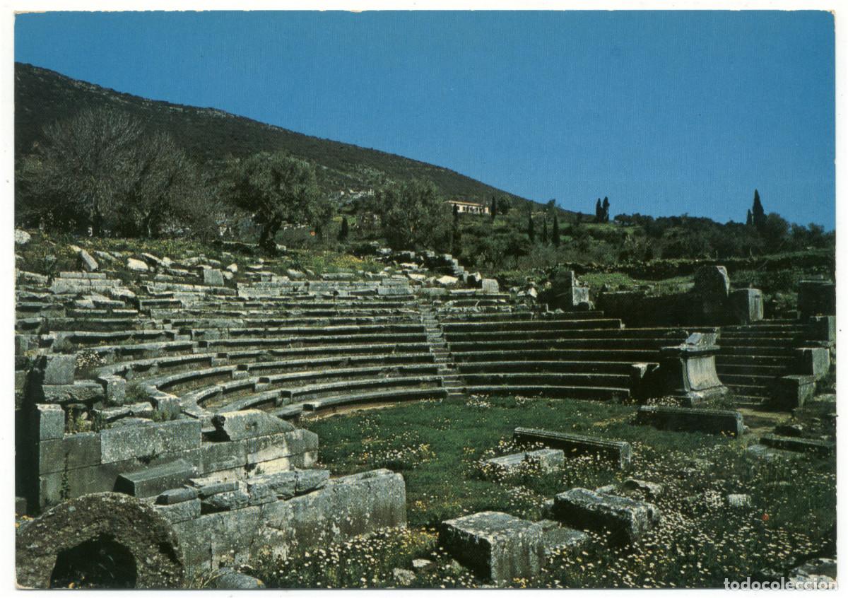 Postales: Theatron, Mavromati Ithomis (MESSINIS)_G. Kompojolis / Teatros Grecorromanos Grecia