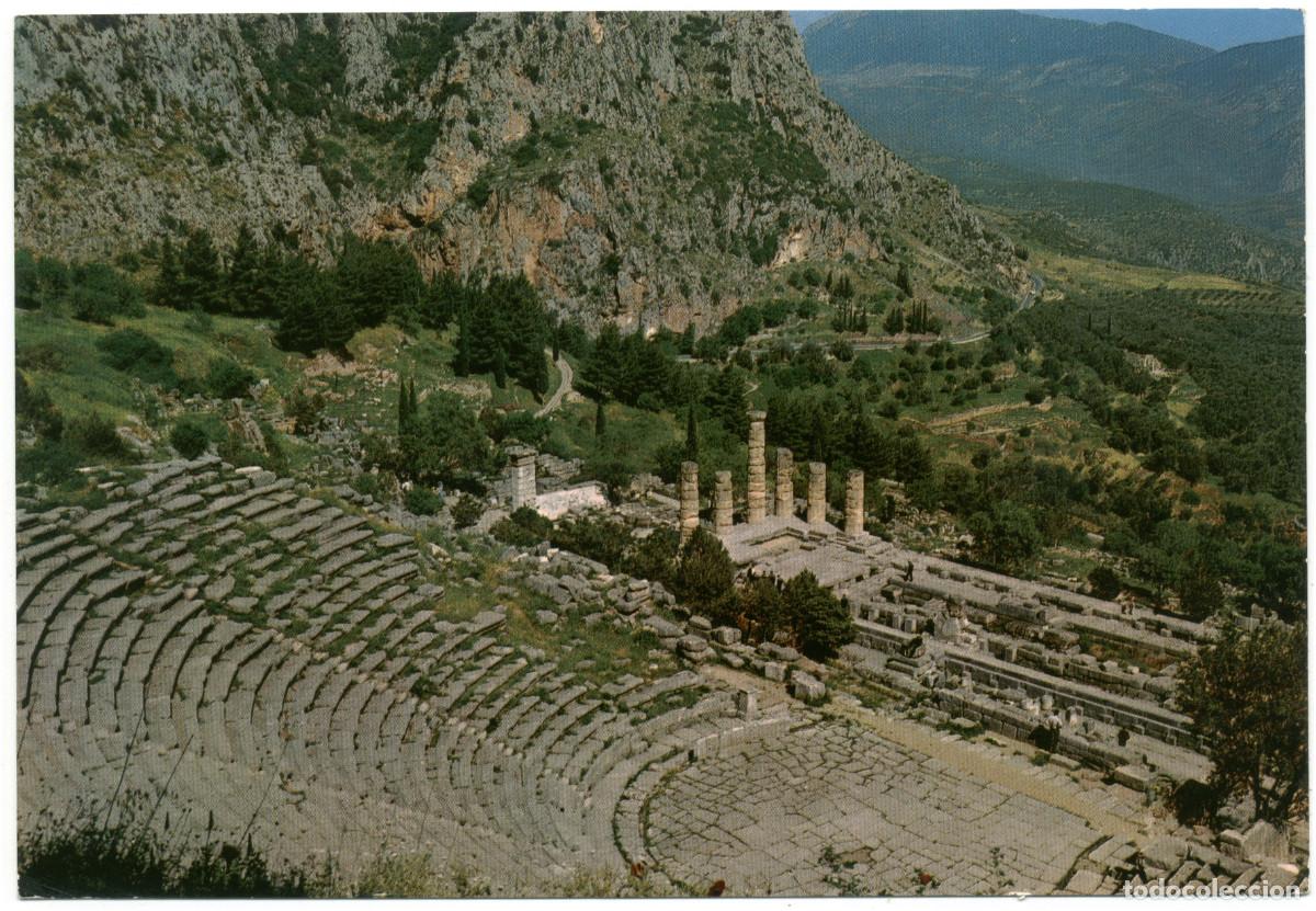 Postales: Theatron (DELPHOI)_Asemakopouli. GRE 235 / Teatros Grecorromanos Grecia