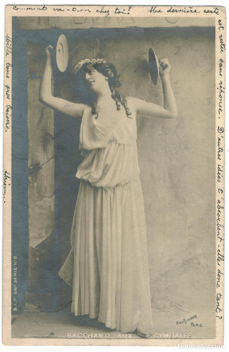 Postales: BACHANTE aux CYMBALES_SIP. 66-8. Photo Reutlinger / Teatros Grecorromanos Grecia