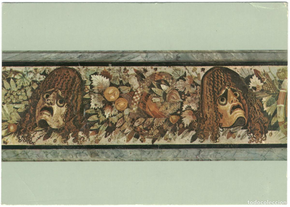 Postales: FREGIO con FESTONI e MASCHERE (Museo Archeologico Nazionale. NAPOLI)_AMG / Teatros Grecorromanos