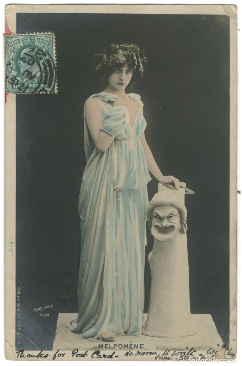 Postales: MELPOM&Egrave;NE_SIP; 66-20. Photo Reutlinger / Teatros Grecorromanos